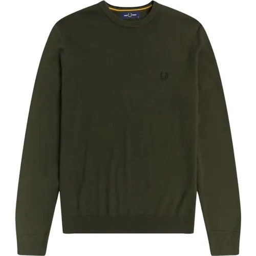 Men's Crewneck Sweater K9601 Ribbed , male, Sizes: S - Fred Perry - Modalova