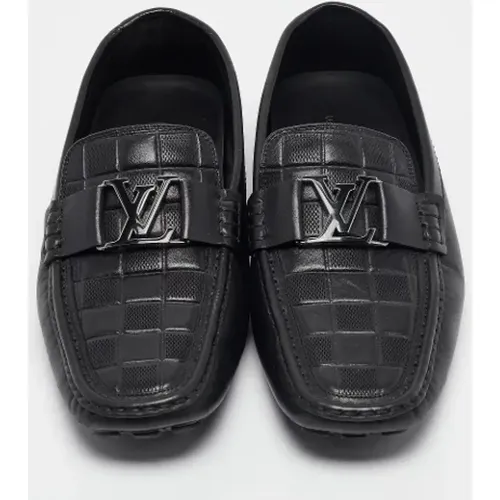 Pre-owned Leather flats , male, Sizes: 8 1/2 UK - Louis Vuitton Vintage - Modalova