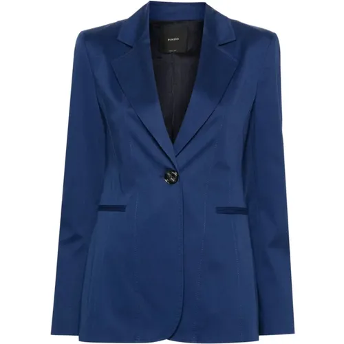 Blaue Jacken mit Fiona Technischem Satin , Damen, Größe: L - pinko - Modalova