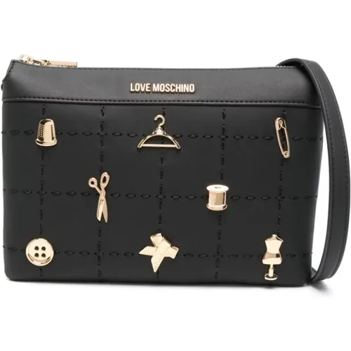 Faux Leather Shoulder Bag , female, Sizes: ONE SIZE - Love Moschino - Modalova