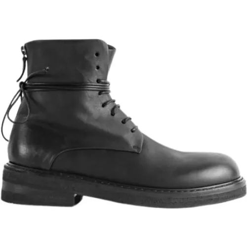 Schwarze Schnürstiefel Mit Reißverschluss Hinten - Marsell - Modalova