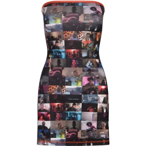 Wrap Mini Dress in Multicolour Print , female, Sizes: XS, S - Diesel - Modalova