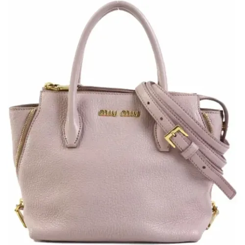 Pre-owned Fabric handbags , female, Sizes: ONE SIZE - Miu Miu Pre-owned - Modalova