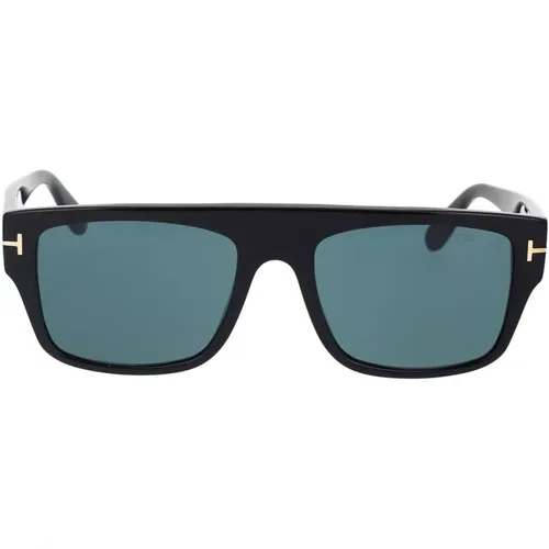 Rectangular Sunglasses Ft0907 Dunning 01V , male, Sizes: 55 MM - Tom Ford - Modalova