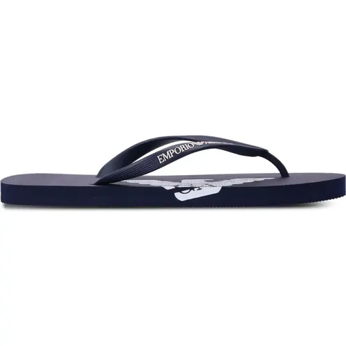 Rubber Flip-flops, Xvqs08Xn746 Design , male, Sizes: 10 UK - Emporio Armani - Modalova