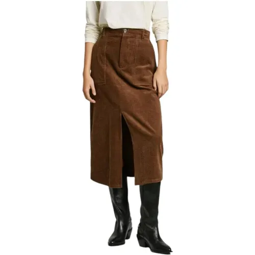 Retro Corduroy Skirt , female, Sizes: XS, M, S - Pepe Jeans - Modalova