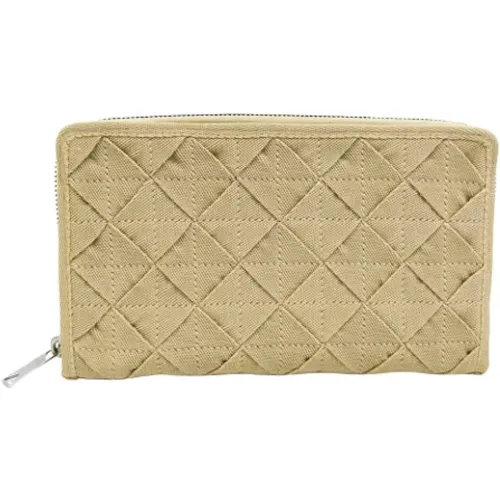 Vintage Canvas Wallet with Dust Bag , female, Sizes: ONE SIZE - Bottega Veneta Vintage - Modalova