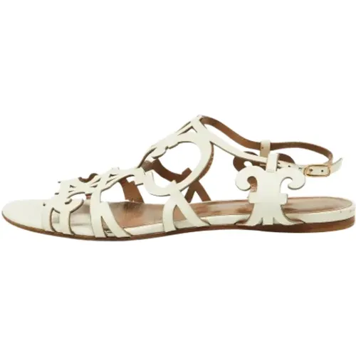 Pre-owned Leather sandals , female, Sizes: 6 UK - Hermès Vintage - Modalova