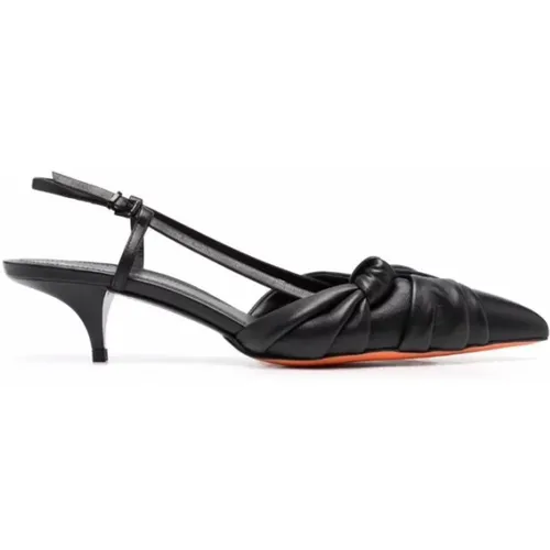 High Heel Leather Slingback Sandals , female, Sizes: 3 UK - Santoni - Modalova