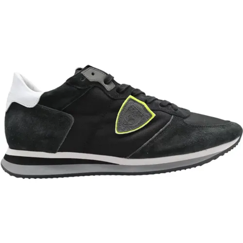 Tropez Low Cordura Black Sneakers , male, Sizes: 11 UK, 10 UK, 12 UK - Philippe Model - Modalova