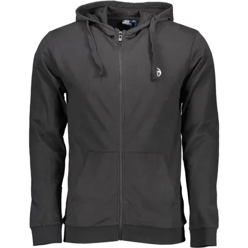 Eleganter Schwarzer Kapuzenpullover mit Reißverschluss , Herren, Größe: M - Sergio Tacchini - Modalova