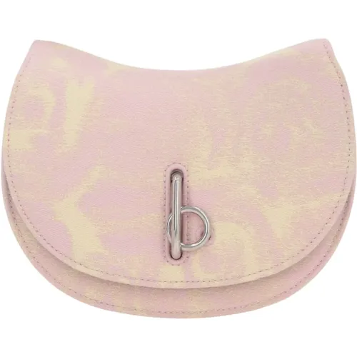 Floral Jacquard Shoulder Bag in Pink , female, Sizes: ONE SIZE - Burberry - Modalova