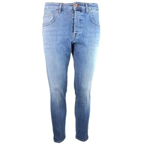 Yaren Slim Fit Jeans with Gold Rose Button , male, Sizes: W35, W36 - Don The Fuller - Modalova