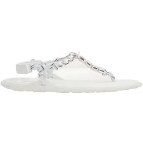 Crystal White Rope Sandals , female, Sizes: 5 UK, 6 UK, 4 UK, 3 UK, 7 UK - Miu Miu - Modalova