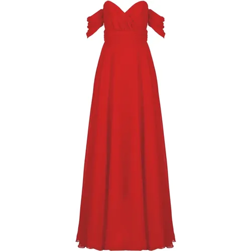 Rotes Herz Ausschnitt Kleid - Atelier Legora - Modalova