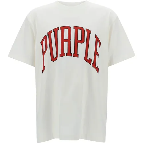 Logo Print T-shirt and Polo in , male, Sizes: L - Purple Brand - Modalova