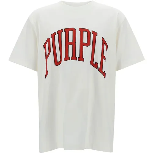 Logo Print T-shirt and Polo in , male, Sizes: S, L, M - Purple Brand - Modalova