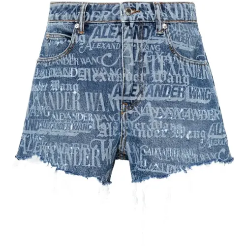 Bite Short Shredded Logo , Damen, Größe: W25 - alexander wang - Modalova