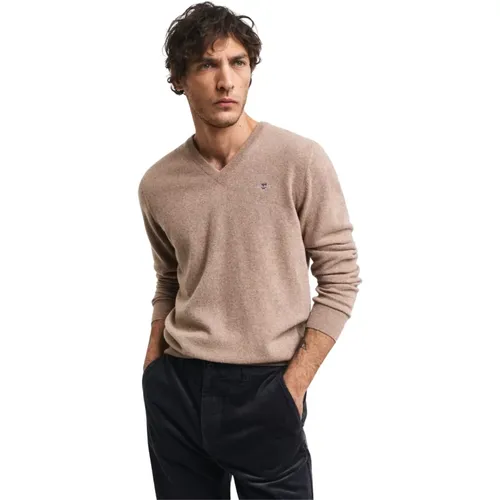 Ultrafeiner Lambswool V-Ausschnitt Pullover - Gant - Modalova