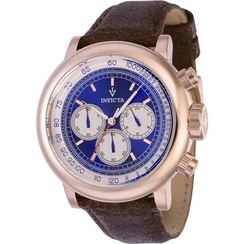 Vintage Quartz Watch - Blue Dial , male, Sizes: ONE SIZE - Invicta Watches - Modalova