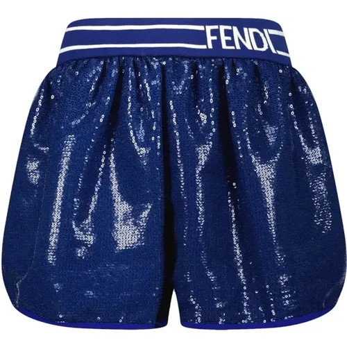 Kinder Blaue Shorts Regular Fit - Fendi - Modalova