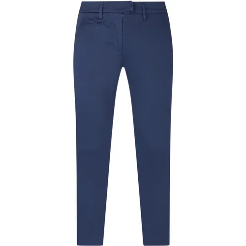 Slim-Fit Cropped Trousers , female, Sizes: W32, W27 - Dondup - Modalova