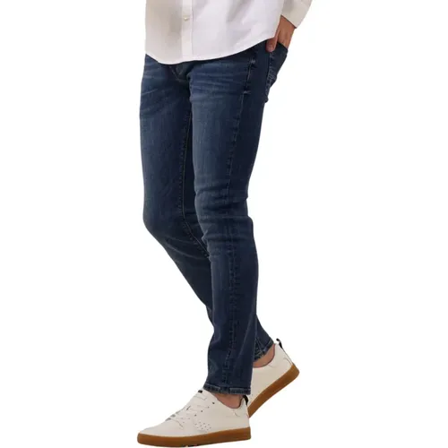 Slim Fit Blaue Jeans für Herren , Herren, Größe: W32 L32 - Tommy Hilfiger - Modalova