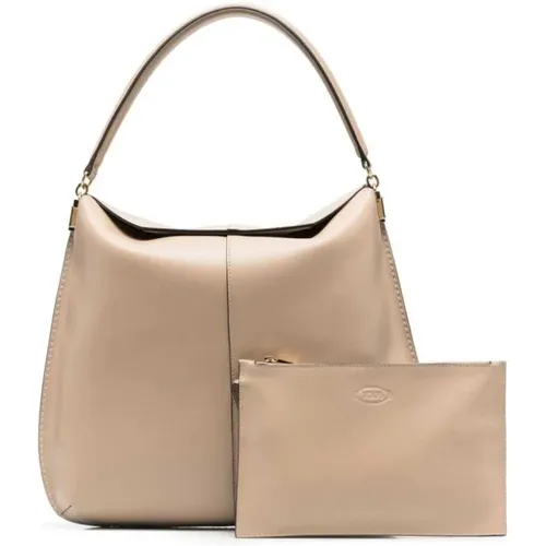 Leather Shoulder Bag , female, Sizes: ONE SIZE - TOD'S - Modalova