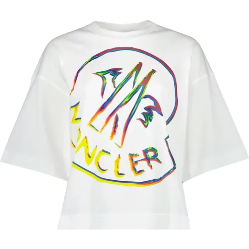 Logo Oversized T-Shirt , Damen, Größe: S - Moncler - Modalova