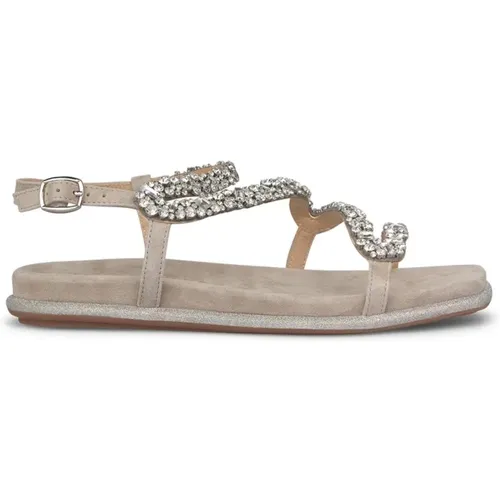 Sparkling leather sandal , female, Sizes: 4 UK, 6 UK, 5 UK - Alma en Pena - Modalova