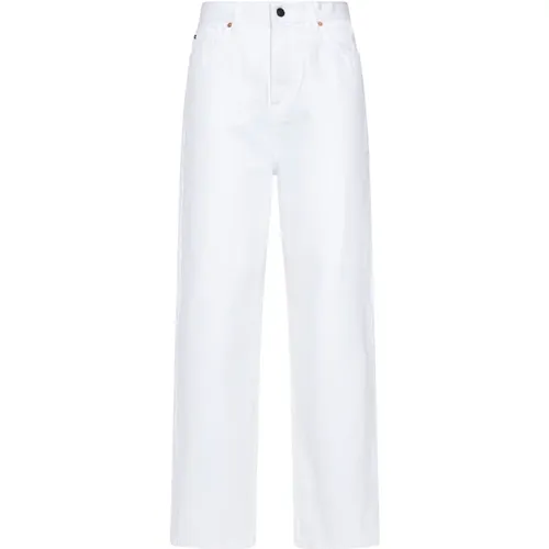 Weiße Low Rise Jeans , Damen, Größe: W28 - Wardrobe.nyc - Modalova