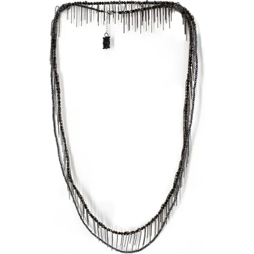 Contemporary Beaded Necklace , female, Sizes: ONE SIZE - Panicale - Modalova