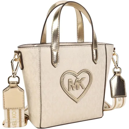 Gold Heart Printed Bag , female, Sizes: ONE SIZE - Michael Kors - Modalova