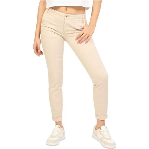 Sand Chino Trousers , female, Sizes: W25, W31, W32, W26 - Fracomina - Modalova