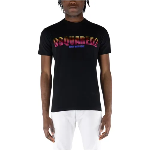 Stylish Fit T-Shirt Modello , male, Sizes: S - Dsquared2 - Modalova