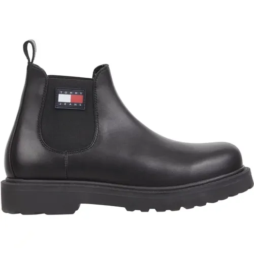 Schwarze Herren Stiefeletten , Herren, Größe: 42 EU - Tommy Jeans - Modalova