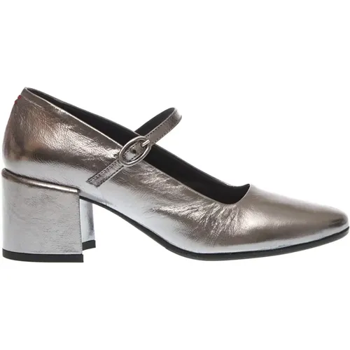 Mary Jane Anthrazit Laminatschuhe , Damen, Größe: 36 1/2 EU - Halmanera - Modalova