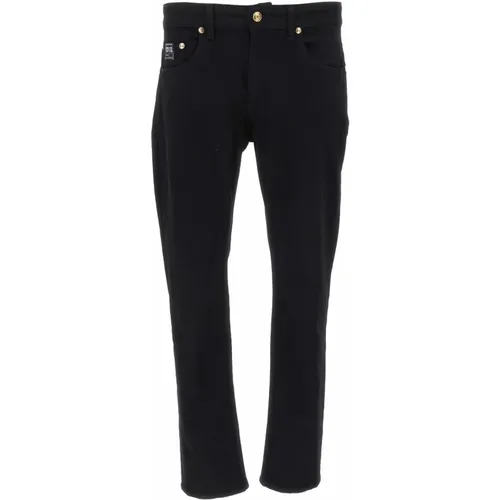 Schwarze Hose 5 Taschenhose , Herren, Größe: W31 - Versace Jeans Couture - Modalova