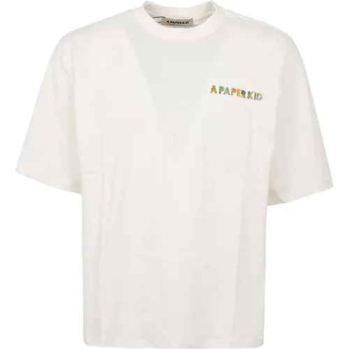 Cream Unisex T-Shirt , male, Sizes: L, XL, M - A Paper Kid - Modalova