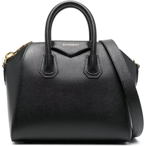 Leather Shoulder Bag with Logo , female, Sizes: ONE SIZE - Givenchy - Modalova