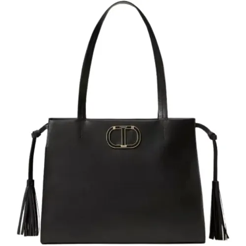 Étoile Leather Shopper Bag , female, Sizes: ONE SIZE - Twinset - Modalova