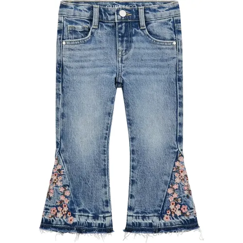 Flare Jeans mit Blumenmuster Guess - Guess - Modalova