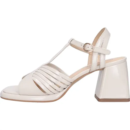 Sandalen Creme , Damen, Größe: 37 EU - Emanuelle Vee - Modalova