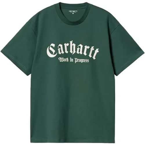 American Script Short Sleeve T-Shirt , male, Sizes: L, M - Carhartt WIP - Modalova