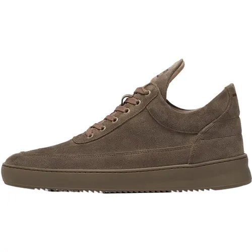 Niedrige Top Wildleder Alle Taupe , unisex, Größe: 41 EU - Filling Pieces - Modalova