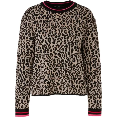 Leopard Jacquard Strickpullover , Damen, Größe: S - Marc Cain - Modalova