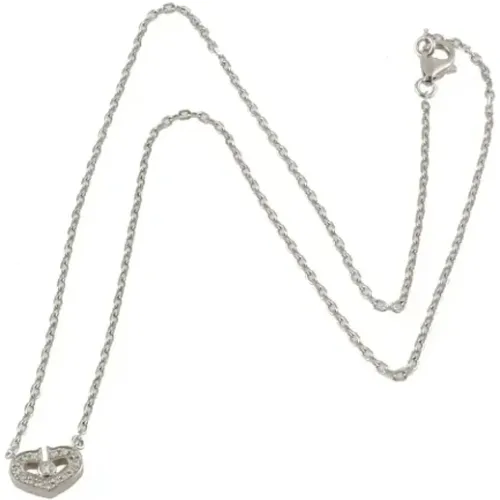 Pre-owned White Gold necklaces , female, Sizes: ONE SIZE - Cartier Vintage - Modalova