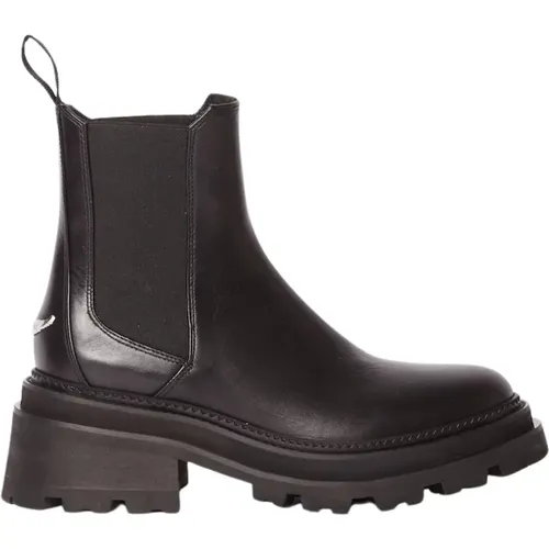 Leather Platform Ankle Boots , female, Sizes: 4 UK, 7 UK, 5 UK, 6 UK - Zadig & Voltaire - Modalova