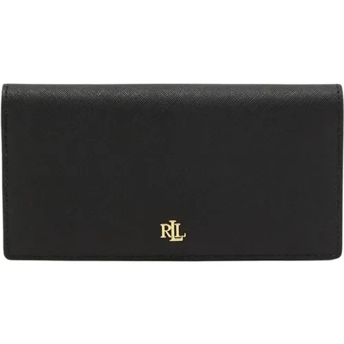 Saffiano Leder Slim Wallet mit Taschen , Damen, Größe: ONE Size - Ralph Lauren - Modalova