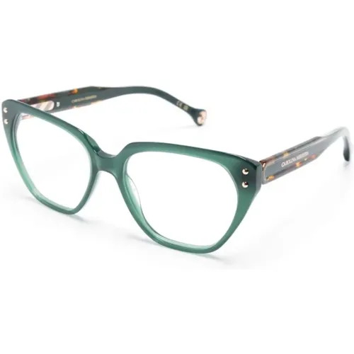 Grüne Optische Brille mit Originalzubehör , Damen, Größe: 52 MM - Carolina Herrera - Modalova